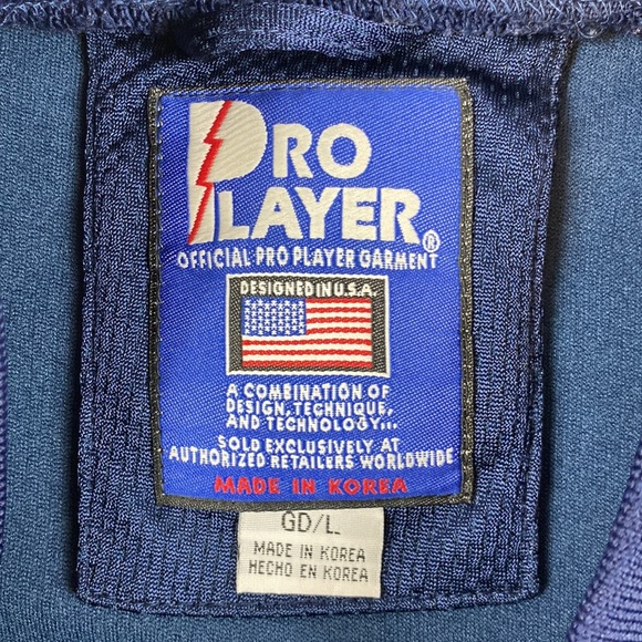 Vintage Pro Player Georgetown Navy Blue Mesh Button Athletic Jacket - Picture 9 of 16